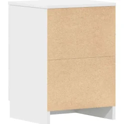 vidaXL Mesita de noche madera contrachapada 38x35x56 cm Blanco Best