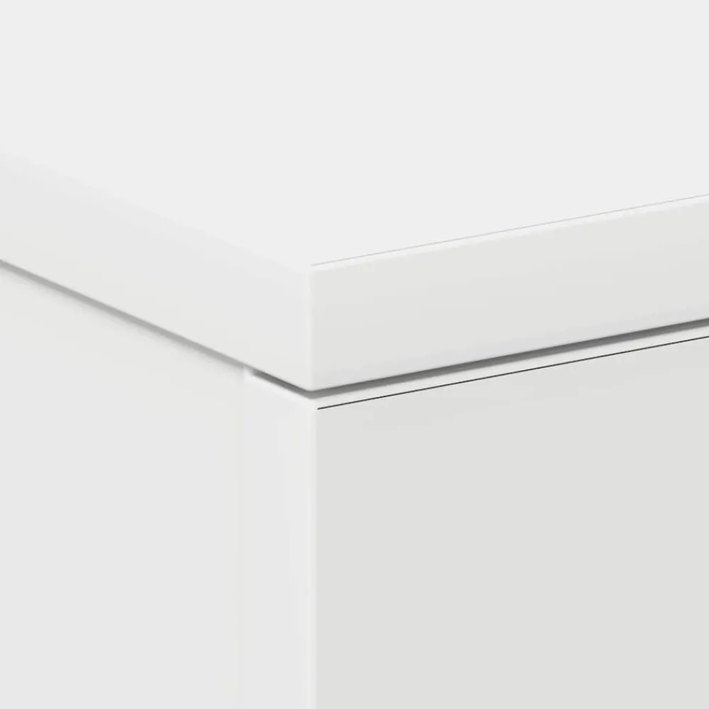 vidaXL Mesita de noche madera contrachapada 38x35x56 cm Blanco Best