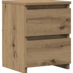 vidaXL Mesita de noche madera de ingeniería 30x30x40 cm Roble artisan Discount