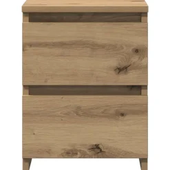 vidaXL Mesita de noche madera de ingeniería 30x30x40 cm Roble artisan Discount