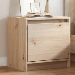vidaXL Mesita de noche madera maciza de pino 40x30,5x40 cm Natural Online