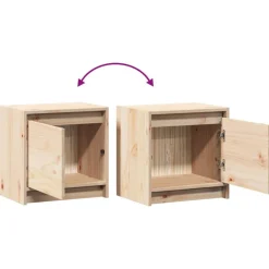 vidaXL Mesita de noche madera maciza de pino 40x30,5x40 cm Natural Online