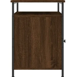 vidaXL Mesita de noche madera contrachapada marrón roble 40x42x60 cm Marrón roble Clearance