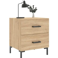 vidaXL Mesita de noche madera de ingeniería 40x35x47,5 cm Roble Sonoma Outlet