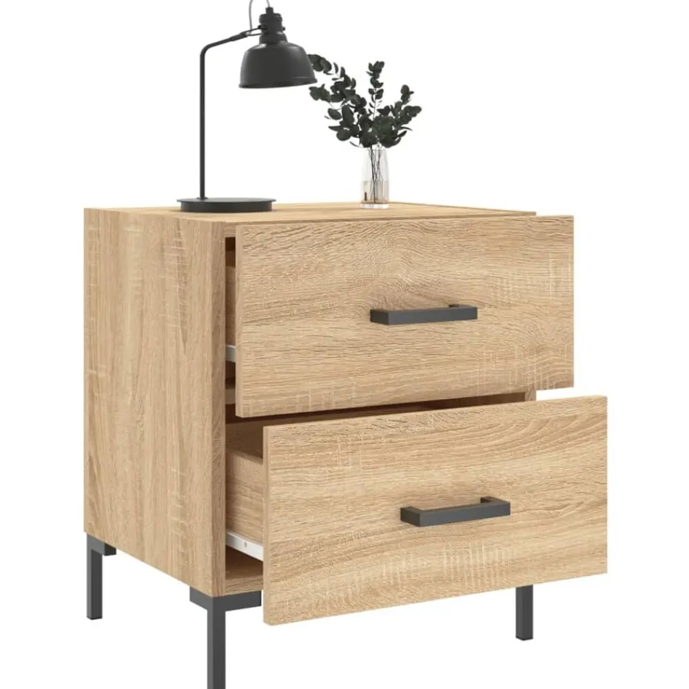 vidaXL Mesita de noche madera de ingeniería 40x35x47,5 cm Roble Sonoma Outlet