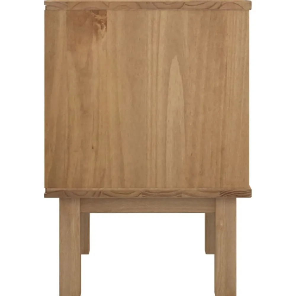 vidaXL Mesita de noche OTTA madera maciza de pino 45x39x57 cm Marrón Outlet