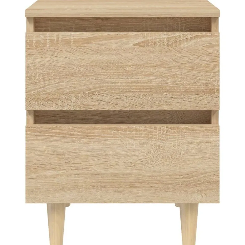 vidaXL Mesas-Mesita de noche patas madera maciza 40x35x50 cm