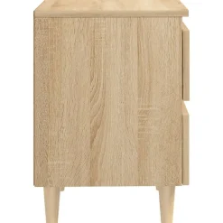 vidaXL Mesas-Mesita de noche patas madera maciza 40x35x50 cm