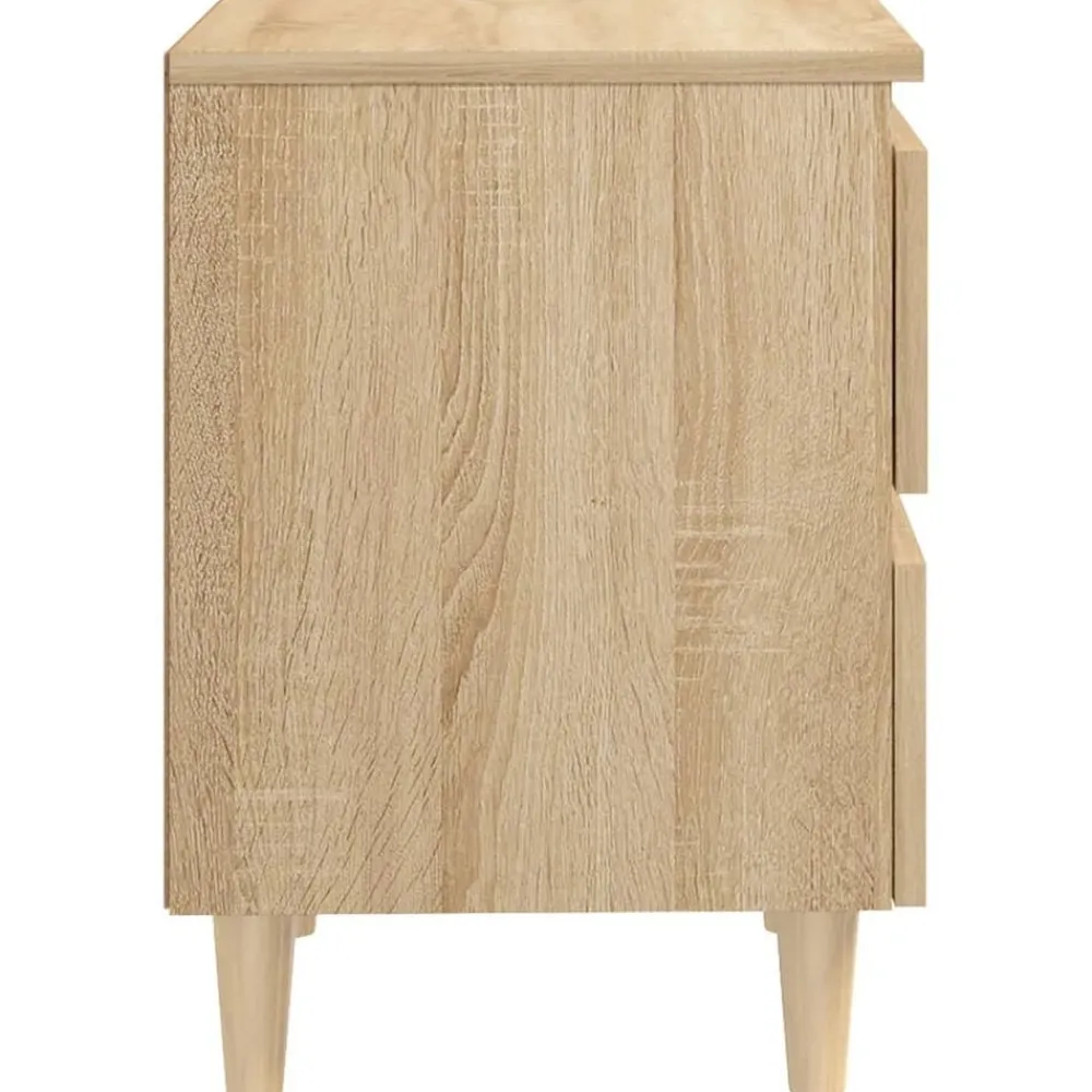 vidaXL Mesas-Mesita de noche patas madera maciza 40x35x50 cm