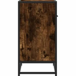 vidaXL Mesita de noche 60x31x60 cm madera contrachapada Roble ahumado Discount