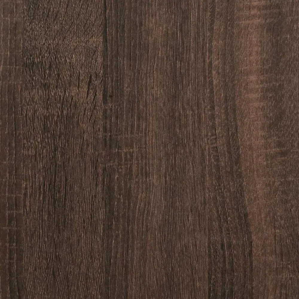 vidaXL Mesita noche madera ingeniería roble marrón 40x34,5x60cm metal Marrón roble New
