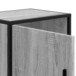 vidaXL Mesas-Mesita noche madera de ingeniería 40x31x50 cm metal
