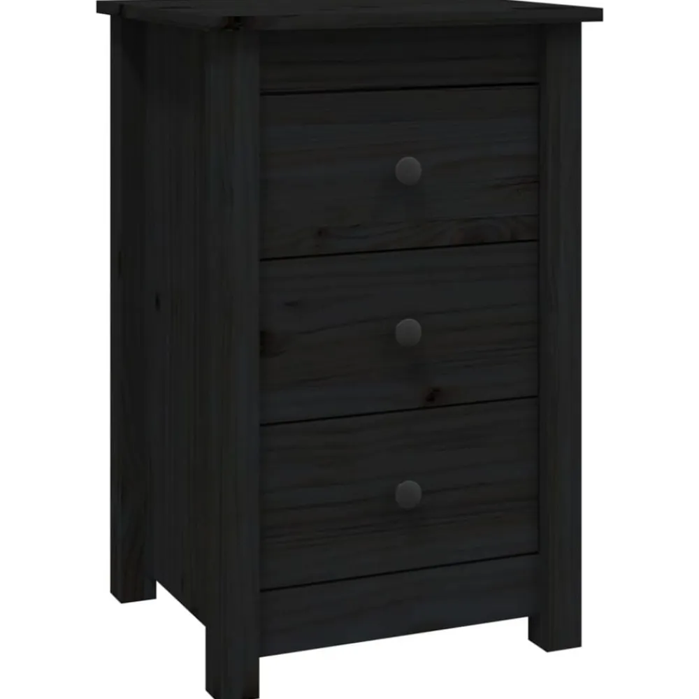 vidaXL Mesas-Mesitas de noche 2 uds madera maciza de pino 40x35x61,5cm