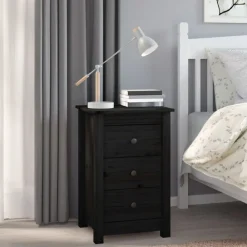 vidaXL Mesas-Mesitas de noche 2 uds madera maciza de pino 40x35x61,5cm