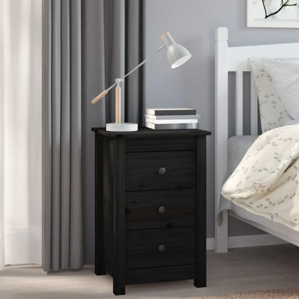 vidaXL Mesas-Mesitas de noche 2 uds madera maciza de pino 40x35x61,5cm