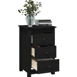 vidaXL Mesas-Mesitas de noche 2 uds madera maciza de pino 40x35x61,5cm