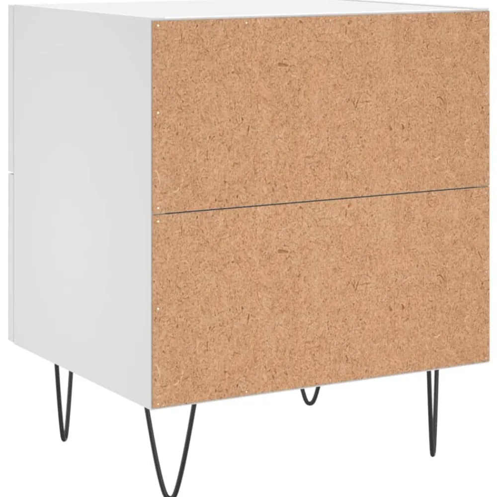 vidaXL Mesitas de noche 2 uds madera ingeniería 40x35x47,5 cm Blanco Online