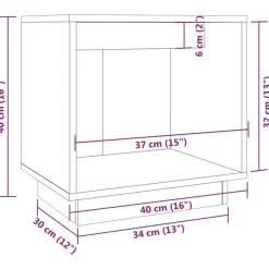 vidaXL Mesas-Mesitas de noche 2 uds madera maciza de pino 40x30x40 cm