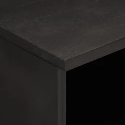 vidaXL Mesitas de noche 2 uds madera maciza de mango 40x33x46 cm Negro New