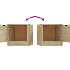 vidaXL Mesitas de noche 2 unidades color 40x39x40 cm Roble Sonoma Outlet
