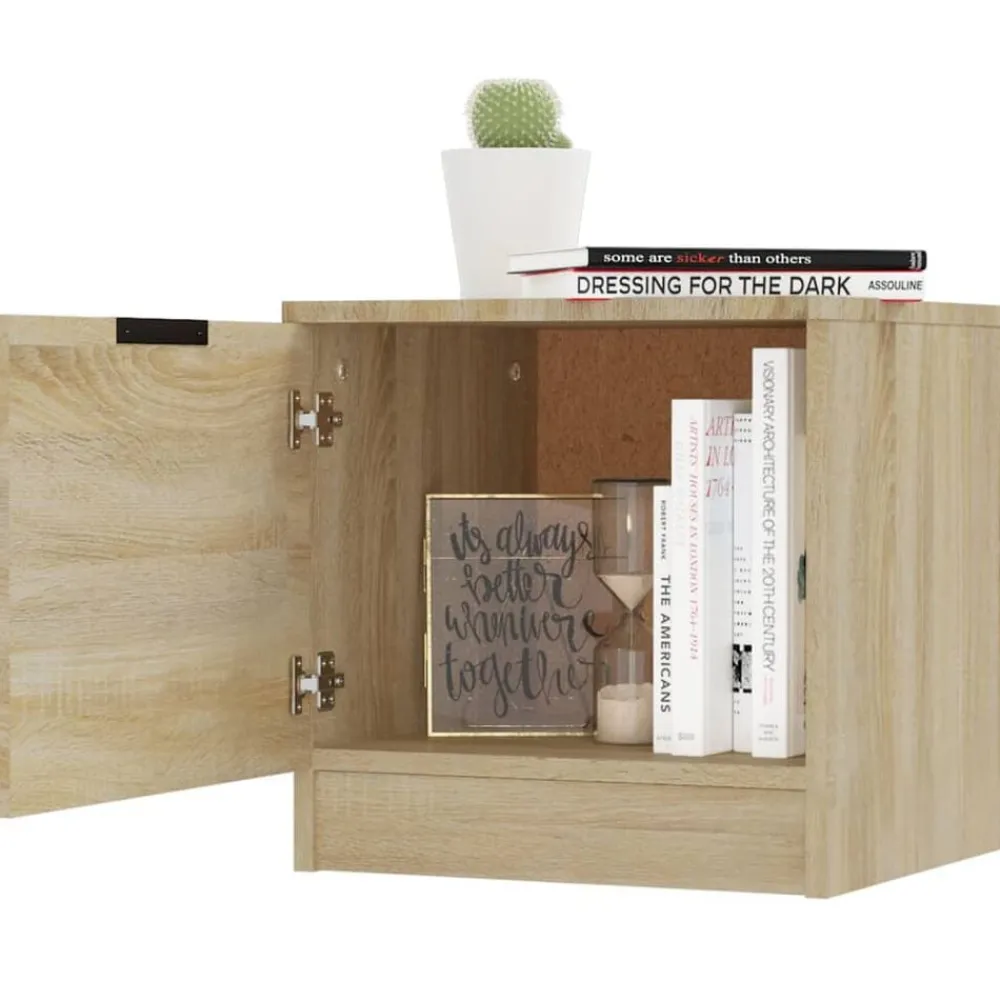 vidaXL Mesitas de noche 2 unidades color 40x39x40 cm Roble Sonoma Outlet