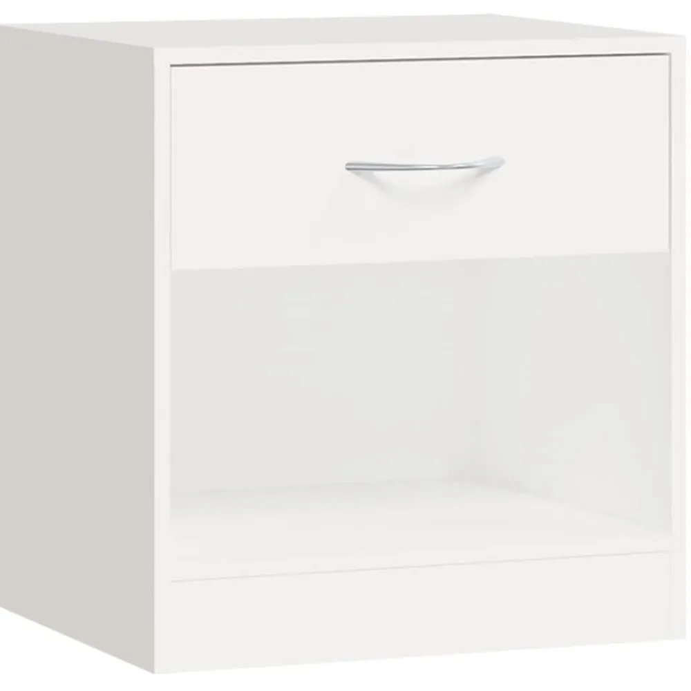 vidaXL Mesitas de noche con cajón 2 unidades blancas Blanco Best