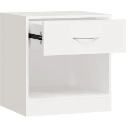 vidaXL Mesitas de noche con cajón 2 unidades blancas Blanco Best