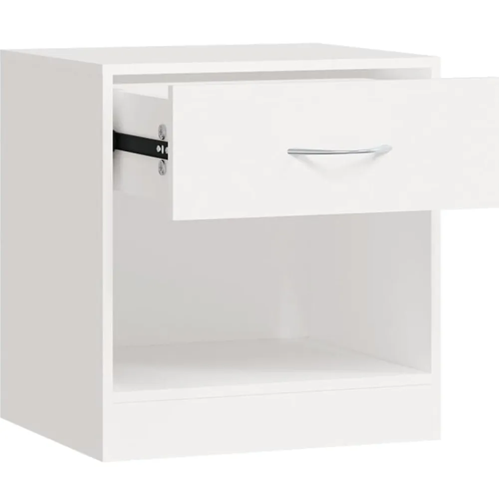 vidaXL Mesitas de noche con cajón 2 unidades blancas Blanco Best