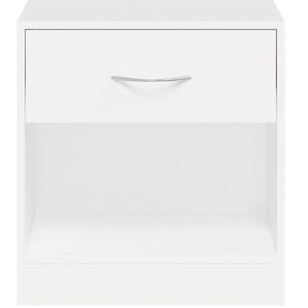vidaXL Mesitas de noche con cajón 2 unidades blancas Blanco Best