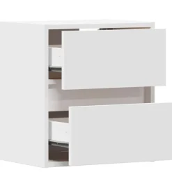 vidaXL Mesas-Mesitas de noche de pared con luces LED 2 unidades