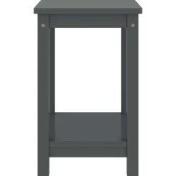 vidaXL Mesitas de noche madera maciza de pino 35x30x47cm Gris oscuro Clearance