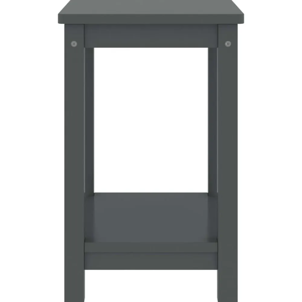 vidaXL Mesitas de noche madera maciza de pino 35x30x47cm Gris oscuro Clearance