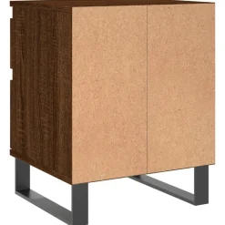 vidaXL Mesas-Mesitas noche 2 uds madera ingeniería marrón roble 40x35x50 cm