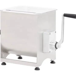 vidaXL Mezcladora de carne con caja engranajes acero inox. plateado Discount