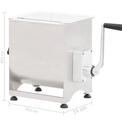 vidaXL Mezcladora de carne con caja engranajes acero inox. plateado Discount
