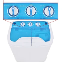 vidaXL Mini lavadora con 2 tambores 5,6 kg Outlet