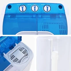 vidaXL Mini lavadora con 2 tambores 5,6 kg Outlet