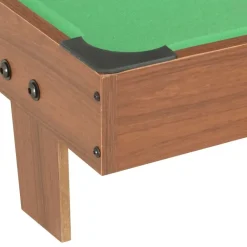 vidaXL Mini mesa de billar marrón y verde 92x52x19 cm Marrón y verde