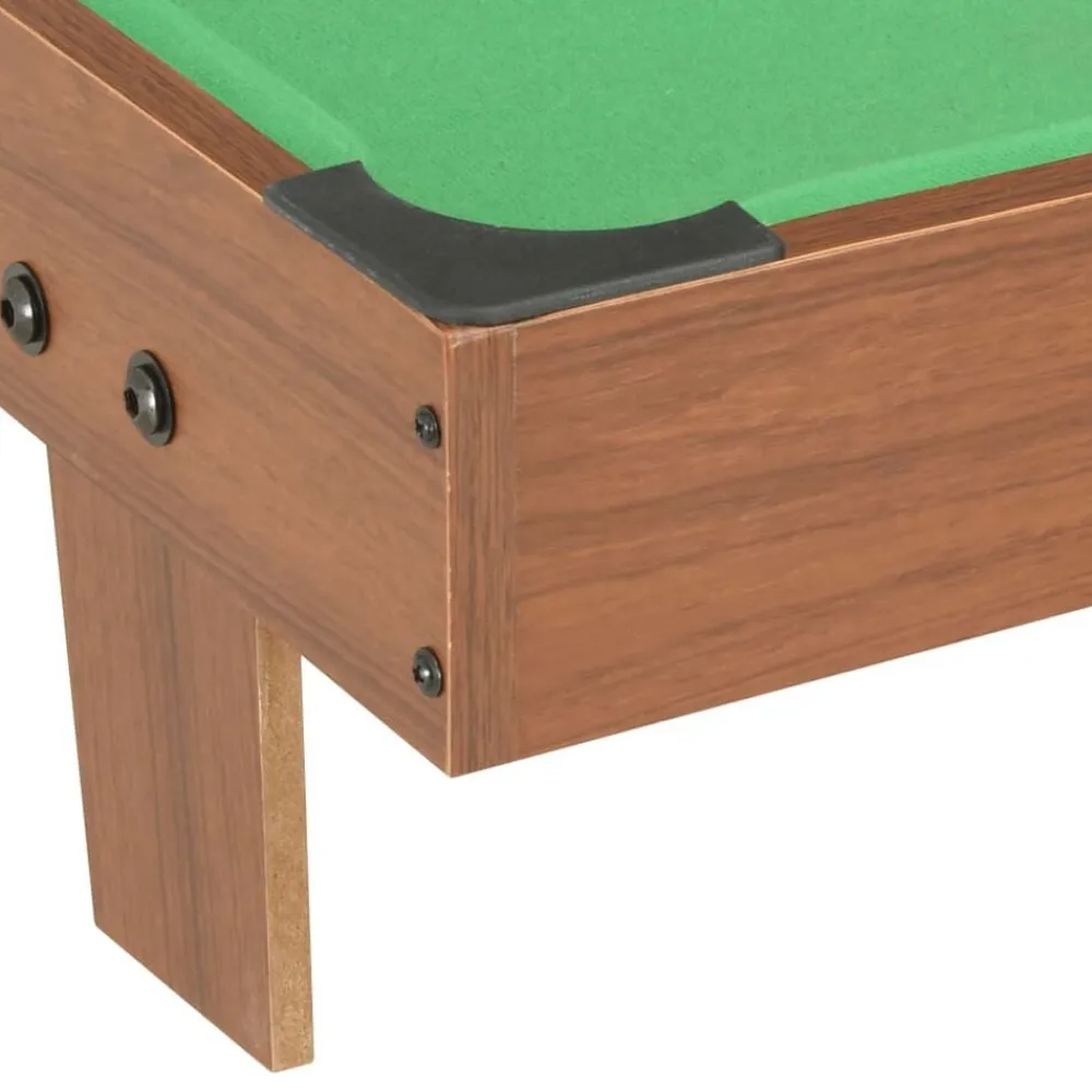 vidaXL Mini mesa de billar marrón y verde 92x52x19 cm Marrón y verde