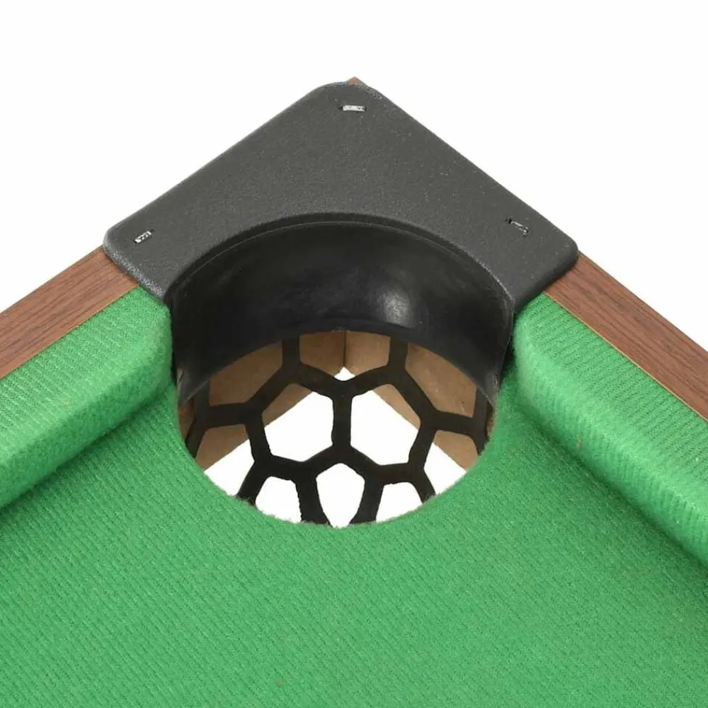 vidaXL Mini mesa de billar marrón y verde 92x52x19 cm Marrón y verde