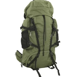 vidaXL Mochila de senderismo tela oxford militar 60 l Verde Discount