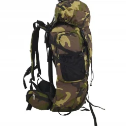 vidaXL Mochila de senderismo tela oxford verde 60 l Camuflaje Sale