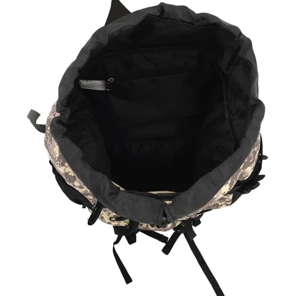 vidaXL Maletas Y Bolsos De Viaje-Mochila de senderismo tela oxford marrón camuflaje 60 l