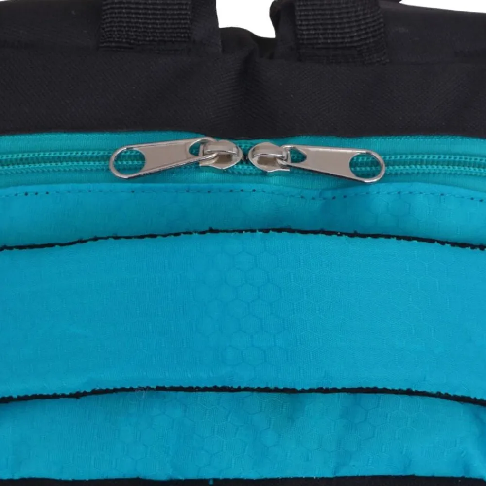 vidaXL Mochila escolar negra y 40 l Azul New
