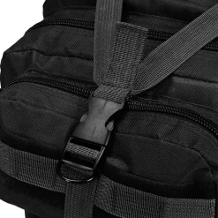 vidaXL Mochila estilo ejército XXL 50 l Negro Discount