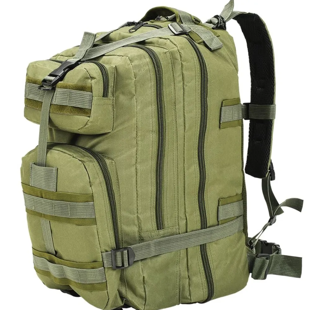 vidaXL Mochila estilo militar 50 L Verde oliva Discount
