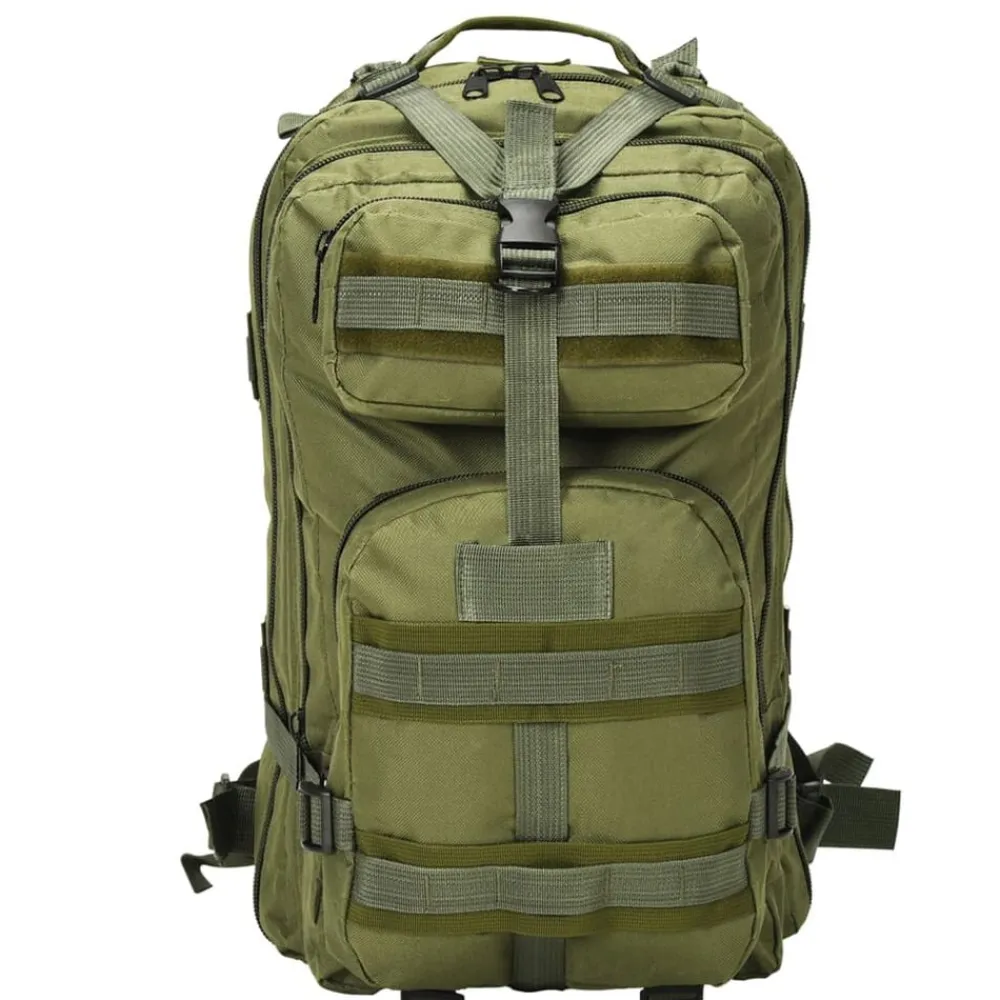 vidaXL Mochila estilo militar 50 L Verde oliva Discount