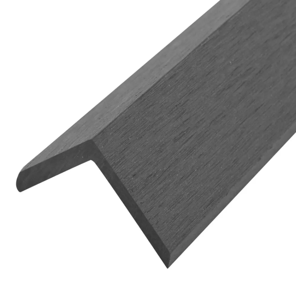vidaXL Molduras angulares 5 uds WPC 170 cm Gris