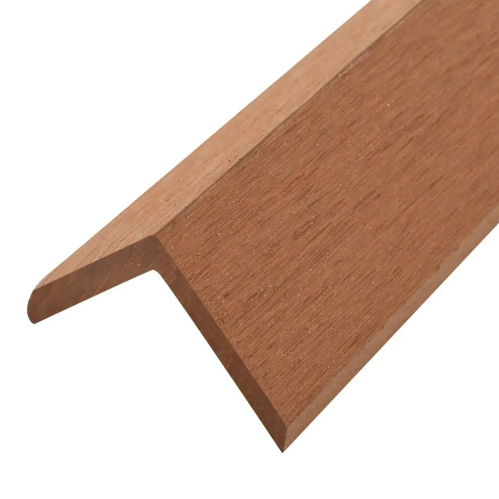 vidaXL Molduras angulares 5 uds WPC marrón claro 170 cm Marrón claro New