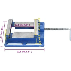 vidaXL Mordaza para taladro hierro fundido azul 121 mm Online